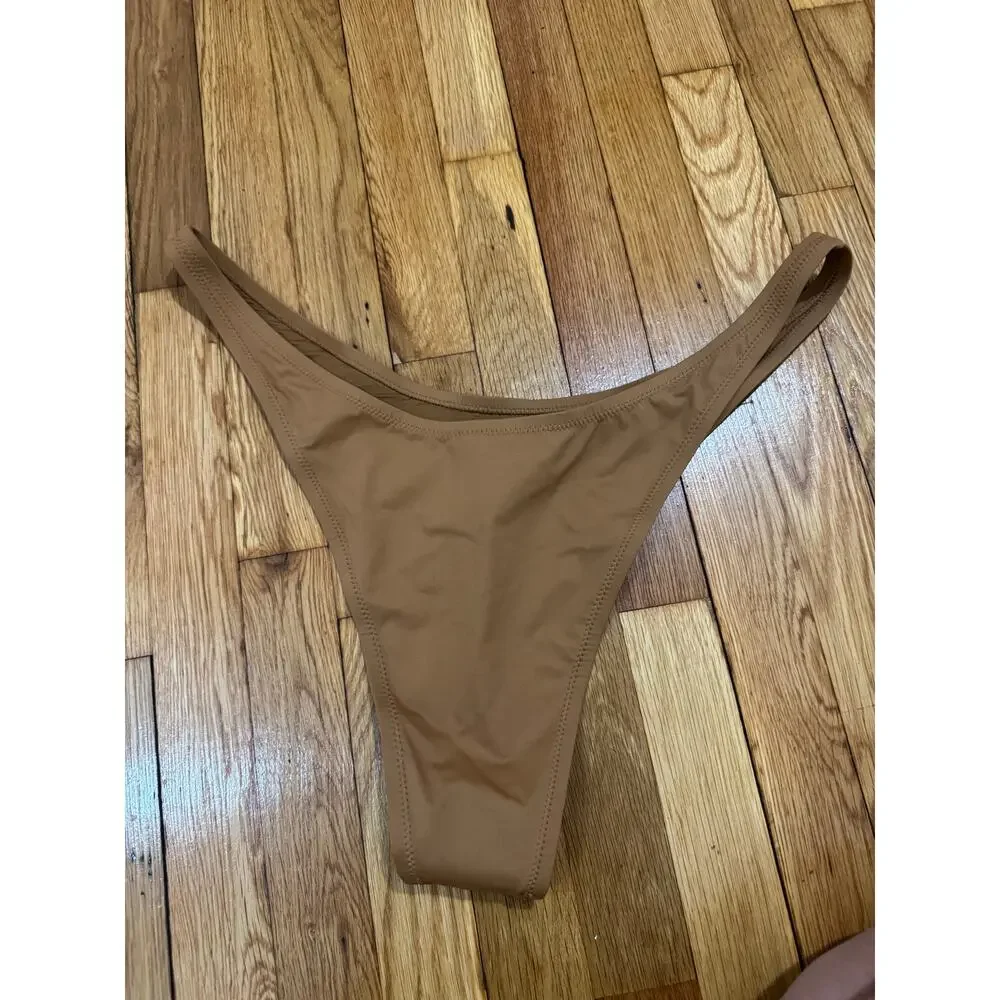 Skims size 4X RECYCLED SWIM MICRO TANGA BIKINI BOTTOM SW-TAN-0147 Almond NWT